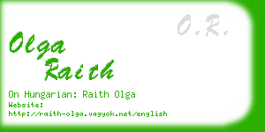 olga raith business card